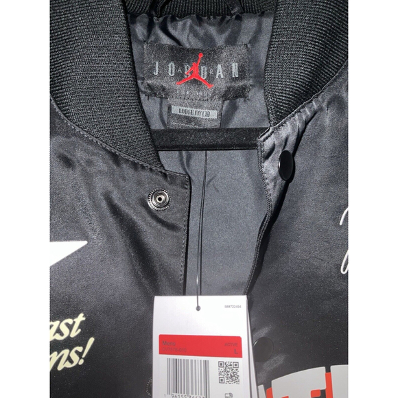 Nike JORDAN LIGHT MVP Men's JACKET 'WHEATIES' DV7578-010 BLACK sz Large - Picture 6 of 11